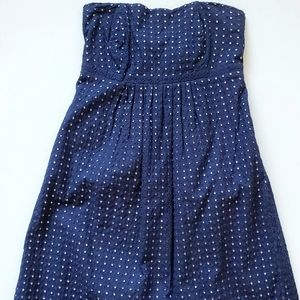 Lilly pulitzer navy blue embroidered eyelet dress size 0